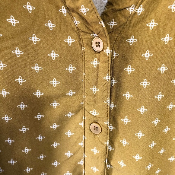 Demin & Co Mustard button up, midi style dress, Size Large US - Picture 5 of 7